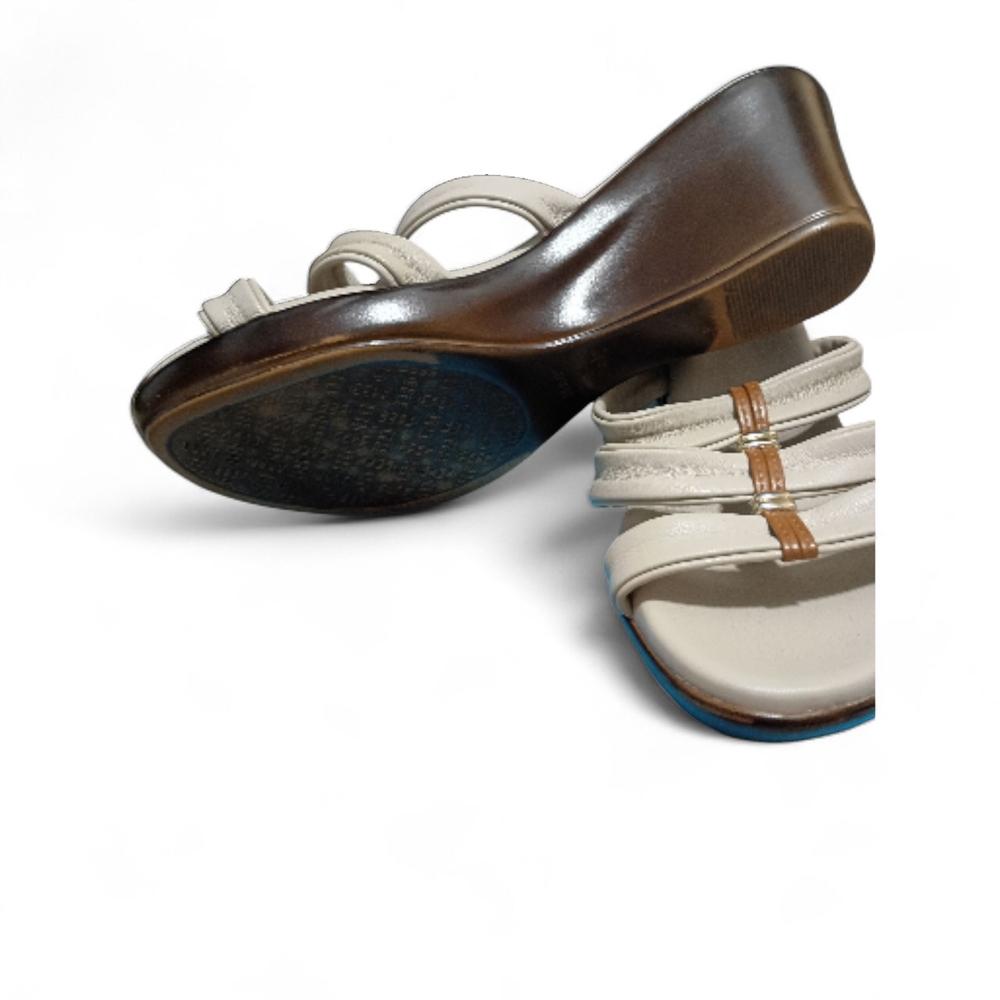 Elegant Cream Wedge Sandals